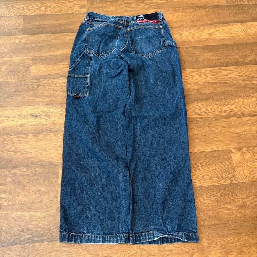 Rare Vintage Y2K Oakley Industrial Denim Button Fly Baggy Fit Carpenter Jeans